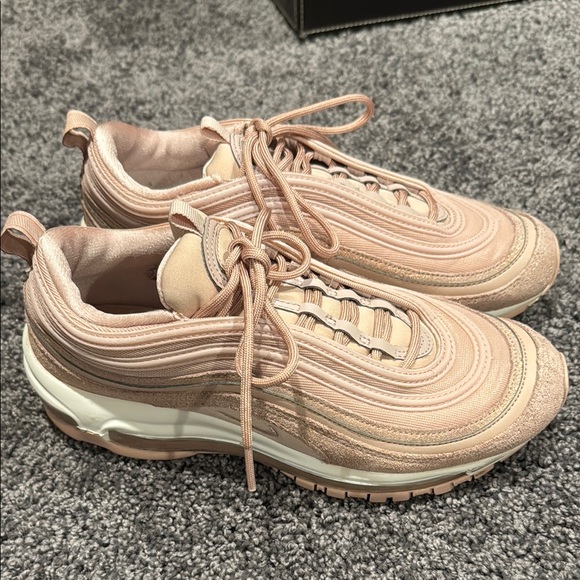 Womens Nike Air Max 97 SE Particle Beige Metallic Pink Bronze Size 8 • EUC - Picture 6 of 10